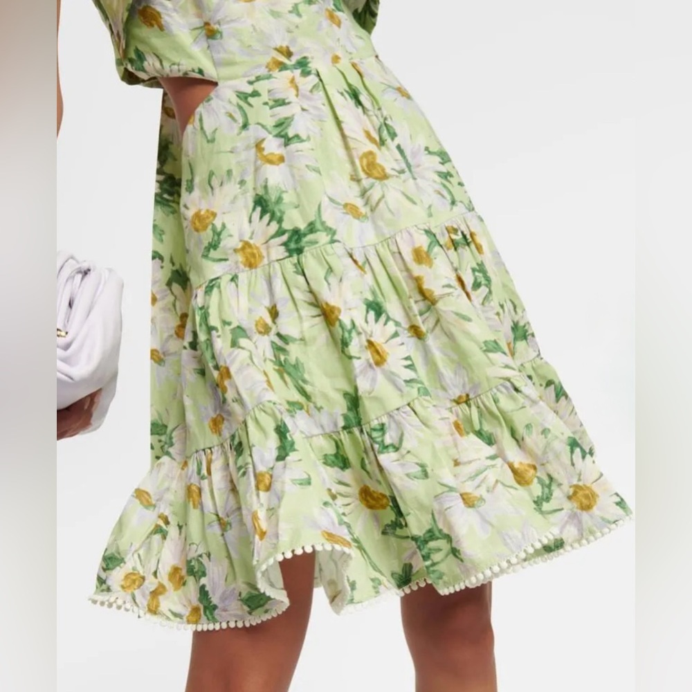 Alémais - Astra Floral Linen Minidress w Cut Outs - size US 6 - NWT - Picture 3 of 16